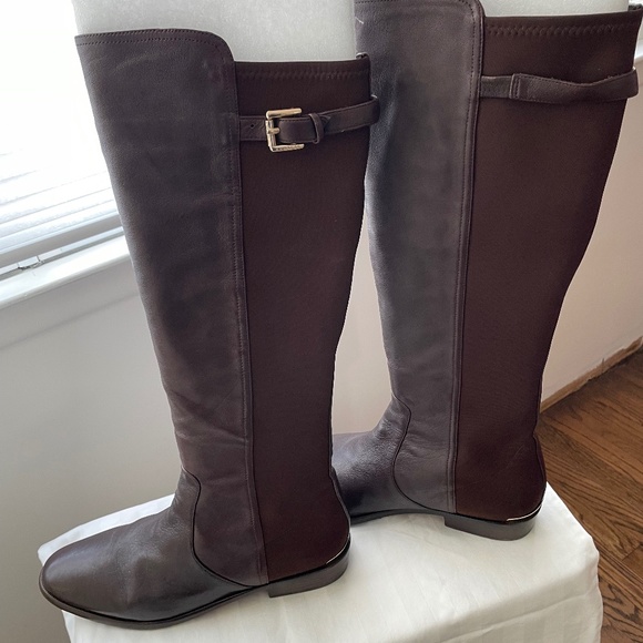 Coach Leather Boots, Chocolate Brown - Picture 1 of 8